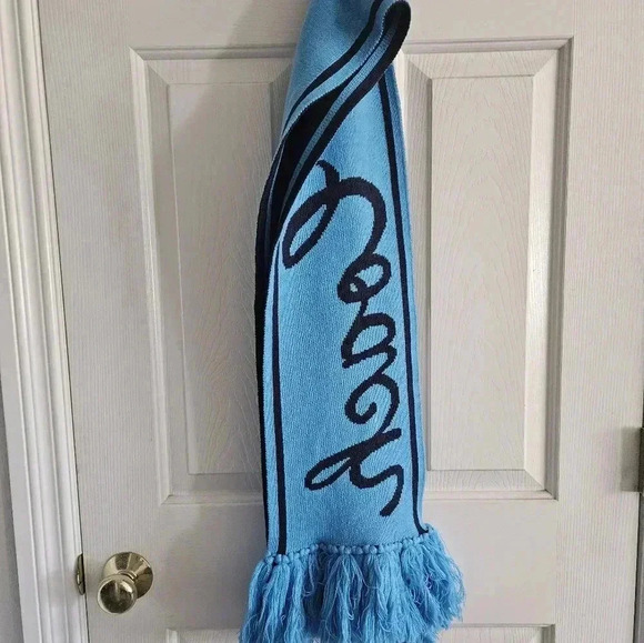 NWT Coach varsity knit fringe trim scarf - Picture 2 of 5